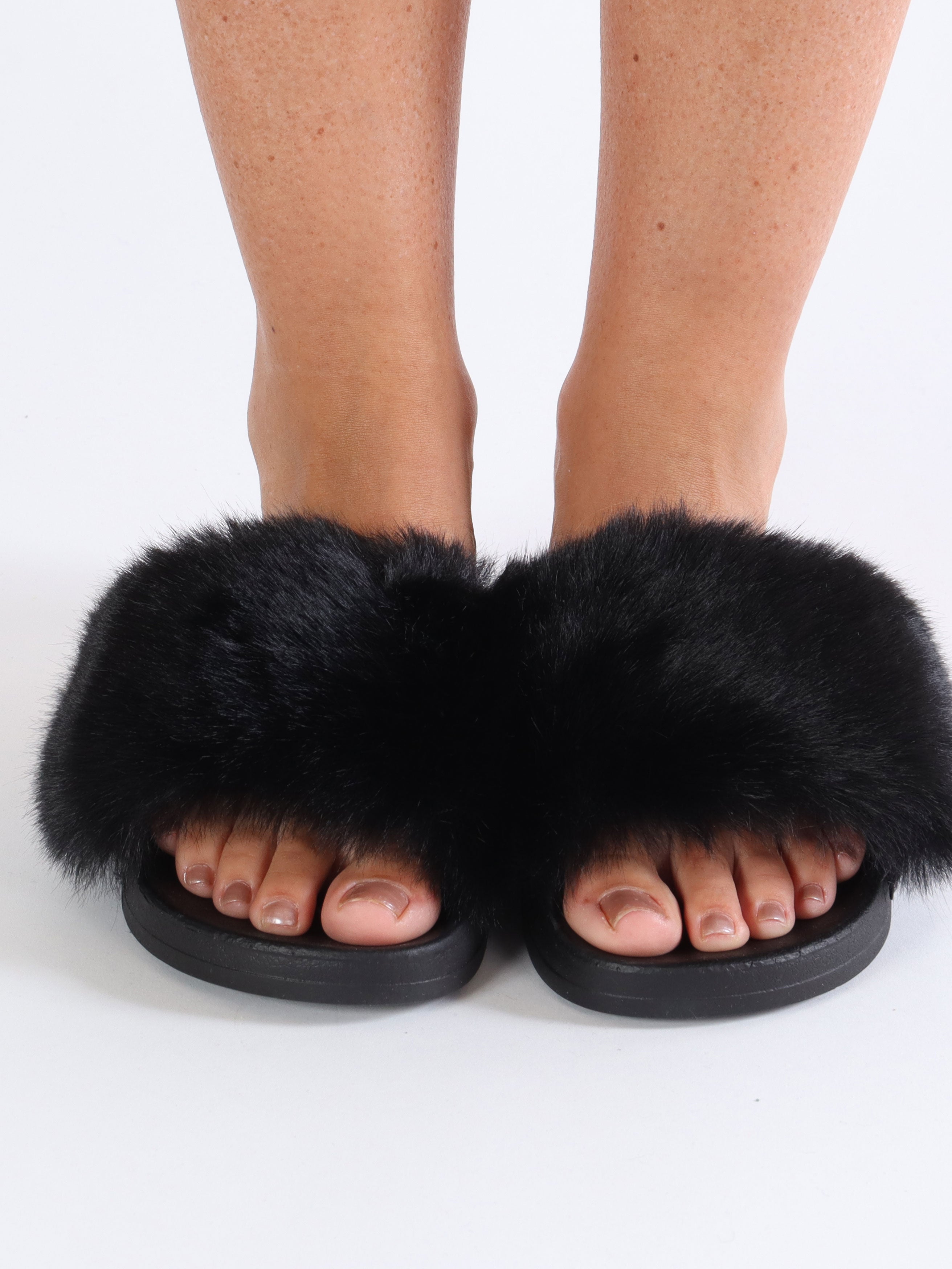 Kitty - Slippers med faux fur